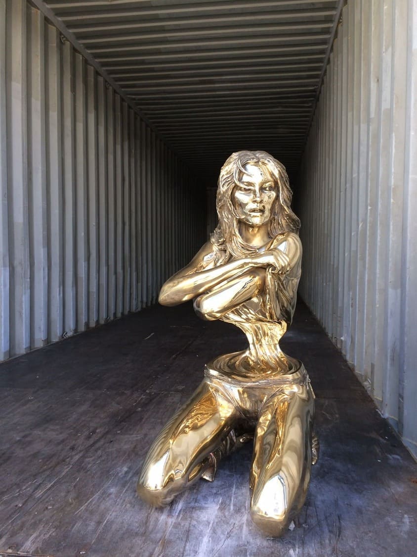 Kate Moss Bronze Sculpture by Christian Maas - Fashion sculpture